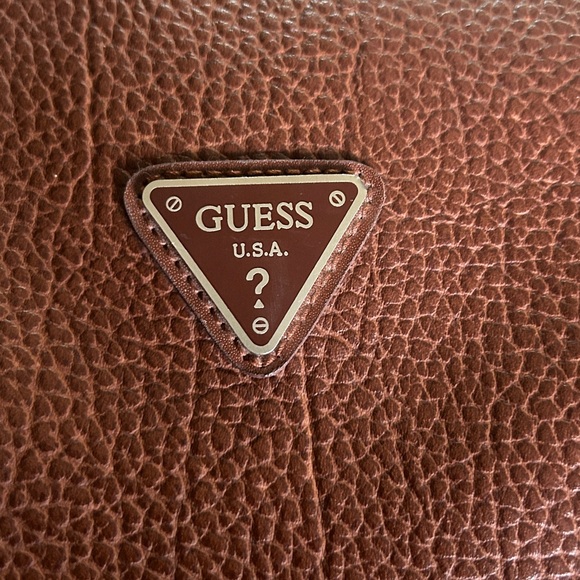 Guess Rare vintage y2K Tan Leather Women's Backpack - Picture 7 of 10
